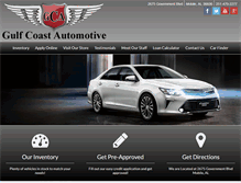 Tablet Screenshot of gulfcoastautomotive.com